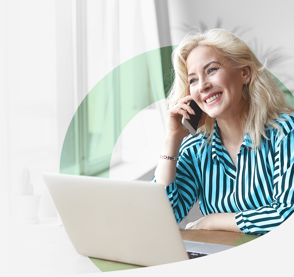 Dentist helping patient